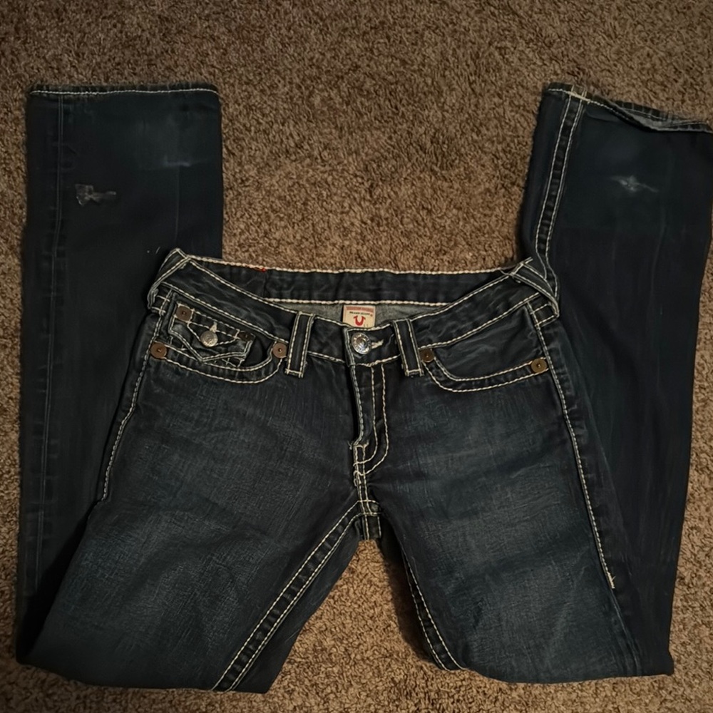 True Religion Women's Boot Cut Jeans - Dark Blue
